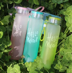 Buy Welour Glass Green Lululemon Texture Water Bottle - 420 Ml