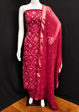 pure cotton bandhani dress material Pure Cotton Bandhani Dress Material - Bandhani Dress Material