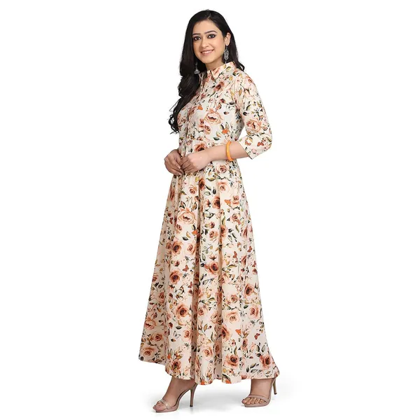 Off_White_Stylish_Flared_Dress_For_Women_Western_A-Line_Maxi_Long_Gown__Cotton_Dresses_For_Ladies_1_Piece_Dress
