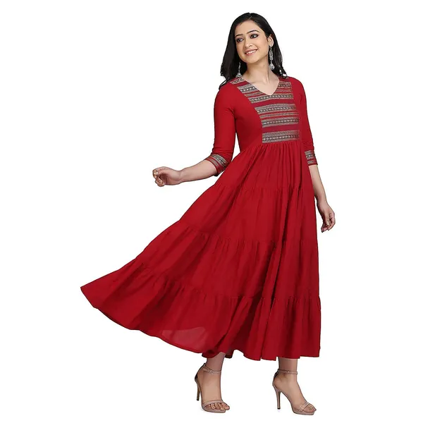 Maroon_Mangalgiri_Tiered_Dress_For_Women_Stylish_Tiered_Dress_For_Women_Western_A-Line_Maxi_Long_Gown__Mangalgiri_Cotton_Dresses_For_Ladies_1_Piece_Dress