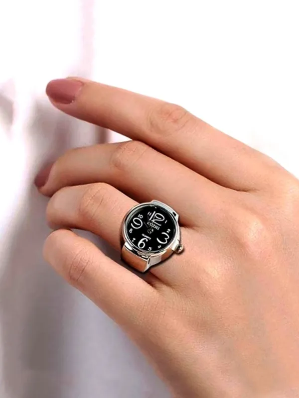 Alloy_Silver_Plated_1Pc_Fashionable_Creative_Elastic_Round_Analog_Quartz_Finger_Watch_For_Womens