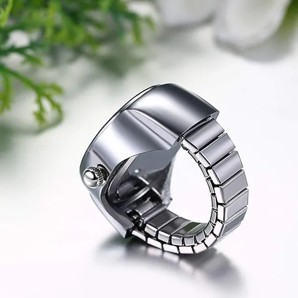 Alloy_Silver_Plated_1Pc_Fashionable_Creative_Elastic_Round_Analog_Quartz_Finger_Watch_For_Womens