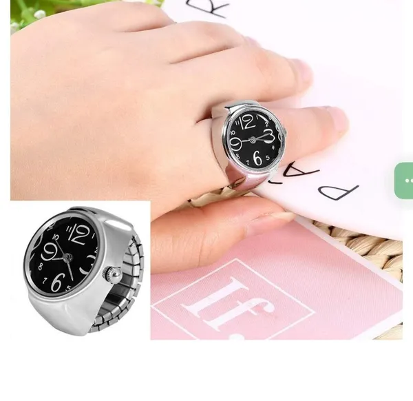 Alloy_Silver_Plated_1Pc_Fashionable_Creative_Elastic_Round_Analog_Quartz_Finger_Watch_For_Womens