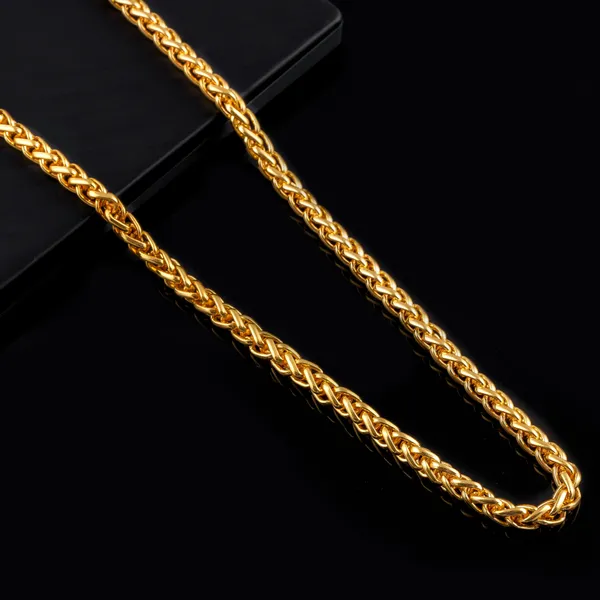 Men's_Gold-Plated_Wheat_Chain_&_Bracelet_Combo(Pack_Of_2)