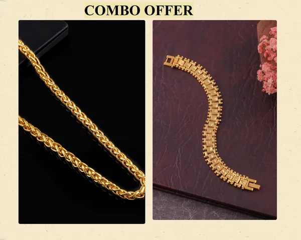 BEAUTIFUL_BRASS_GOLD_CHAIN_AND_GOLD_BRACELET_COMBO_FOR_MENS(PACK_OF_2)