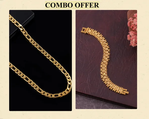 BEAUTIFUL_BRASS_GOLD_CHAIN_AND_GOLD_BRACELET_COMBO_FOR_MENS(PACK_OF_2)