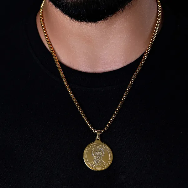 GUJJU_JEWELLERS_GOLD_PLATED_HANUMAN_JI_PENDANT_WITH_CHAIN