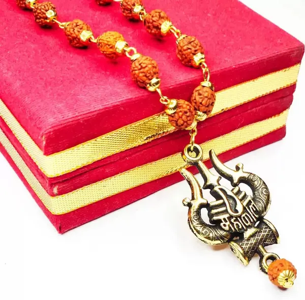Royal_Jewellery__Rudrakha_mala_With_Mahakal_Trishul_Damru_Locket_Gold_Plated_Brass_Chain_For_Mens