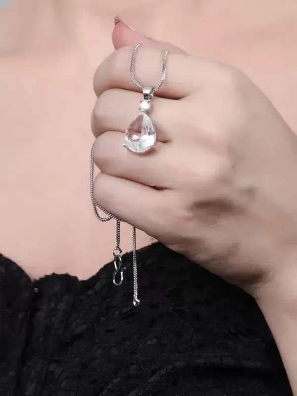 Silver_Plated_Crystal__Pendant_for_Women/Girls