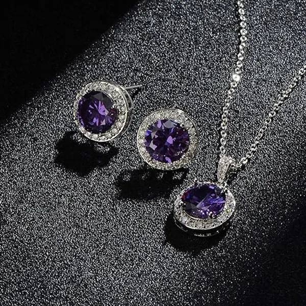 Women_Sterling_Silver_Chain_And_Pendant_With_Earrings_For_Women/Girls