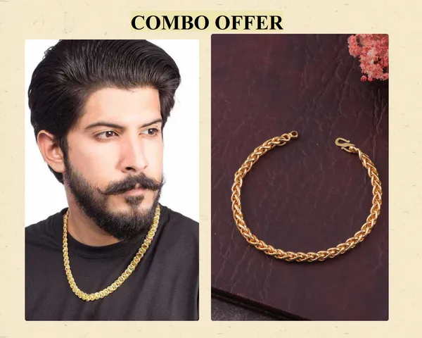 BEAUTIFUL_BRASS_GOLD_CHAIN_AND_GOLD_BRACELET_COMBO_FOR_MENS(PACK_OF_2)