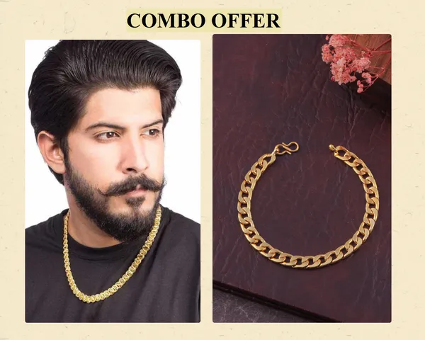 BEAUTIFUL_BRASS_GOLD_CHAIN_AND_GOLD_BRACELET_COMBO_FOR_MENS(PACK_OF_2)