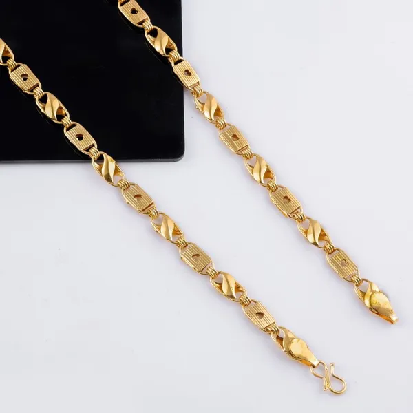 BEAUTIFUL_BRASS_GOLD_CHAIN_AND_GOLD_BRACELET_COMBO_FOR_MENS(PACK_OF_2)