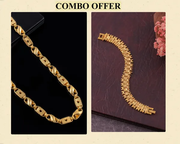 BEAUTIFUL_BRASS_GOLD_CHAIN_AND_GOLD_BRACELET_COMBO_FOR_MENS(PACK_OF_2)