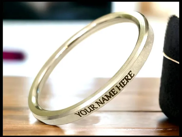 Rudra Rage Silver Punjabi Customised Name Kada made with Stainless Steel Price in India Buy Rudra Rage Silver Punjabi Customised Name Kada made with Stainless Steel online at undefined