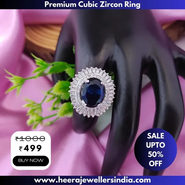 Sara_blue_colour_american_diamond_size_adjustable_ring
