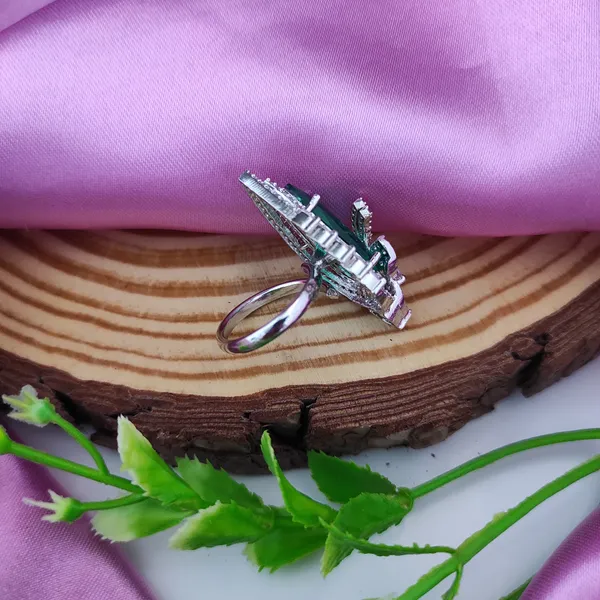Alia_aqua_green_colour_american_diamond_size_adjustable_ring