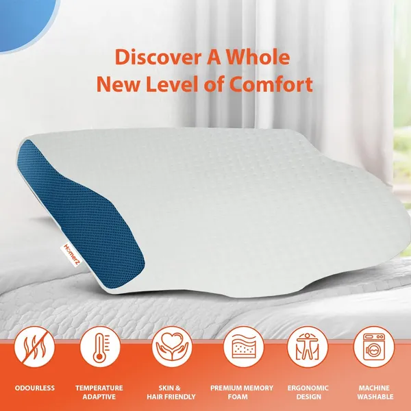 Homerz_Premium_Orthopedic_Cool_Gel_infused_Butterfly_Shape_Memory_Foam_Pillow|Perfect_Curve_fits_Neck_and_Shoulder|_Pack_of_2