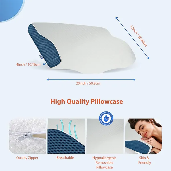 Homerz_Premium_Orthopedic_Cool_Gel_infused_Butterfly_Shape_Memory_Foam_Pillow|Perfect_Curve_fits_Neck_and_Shoulder|_Pack_of_2