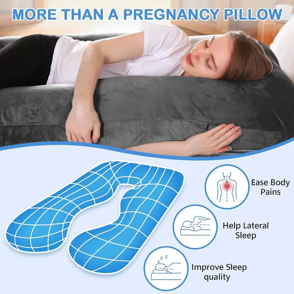 Homerz_Premium_U-Shape_Pregnancy_Pillow_for_Pregnant_Women_|_3_Month_Warranty_|_Maternity_Pillow,_Pregnancy_Gifts_for_Women,_Maternity_Pillows_for_Pregnancy_Sleeping,_Washable_Velvet_Cover(Brown)