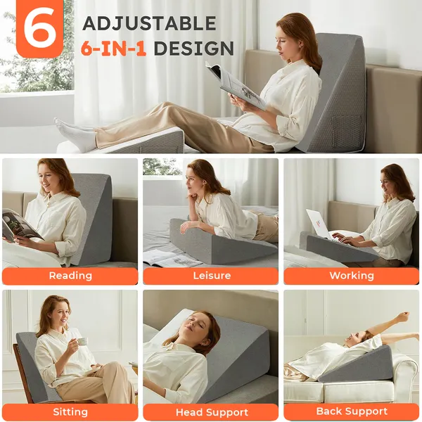 Sleeping_Wedge_Pillow,_Memory_Foam,_Acid_Reflux,_After_Surgery,_Raised_Triangle,_Headboard,_Dorm,_Office,_Air_Layer