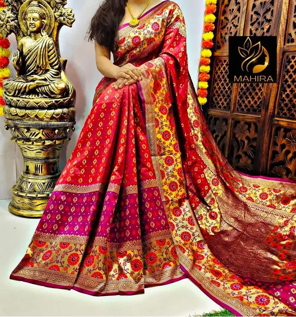 Divas wearing Traditional Banarasi Sarees - JDS Varanasi