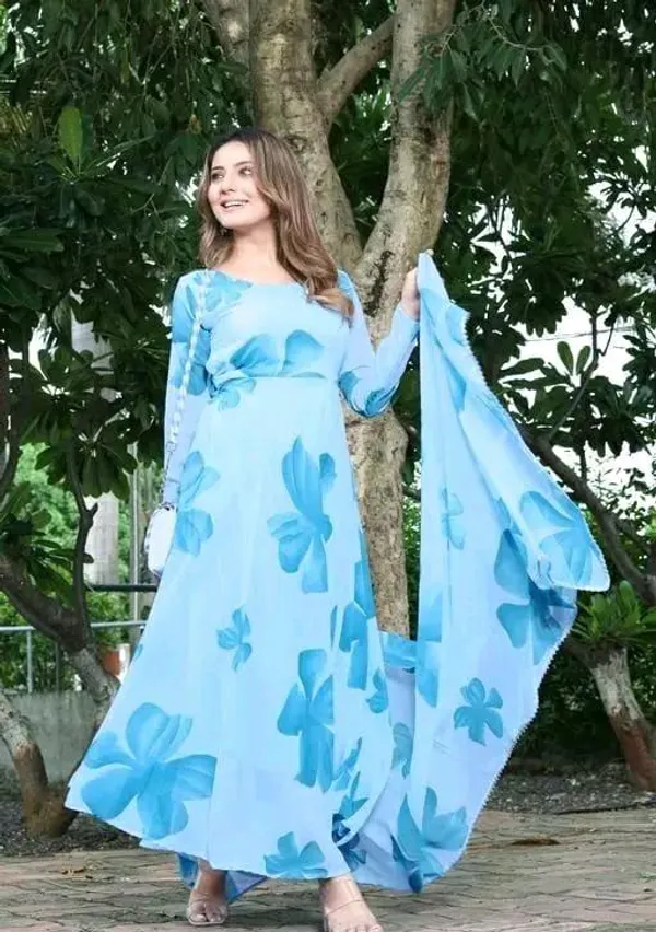 Ladies sky blue dress shop