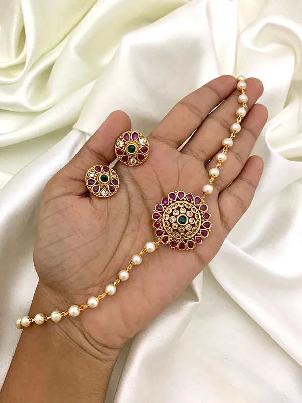 Pearl choker set online on sale