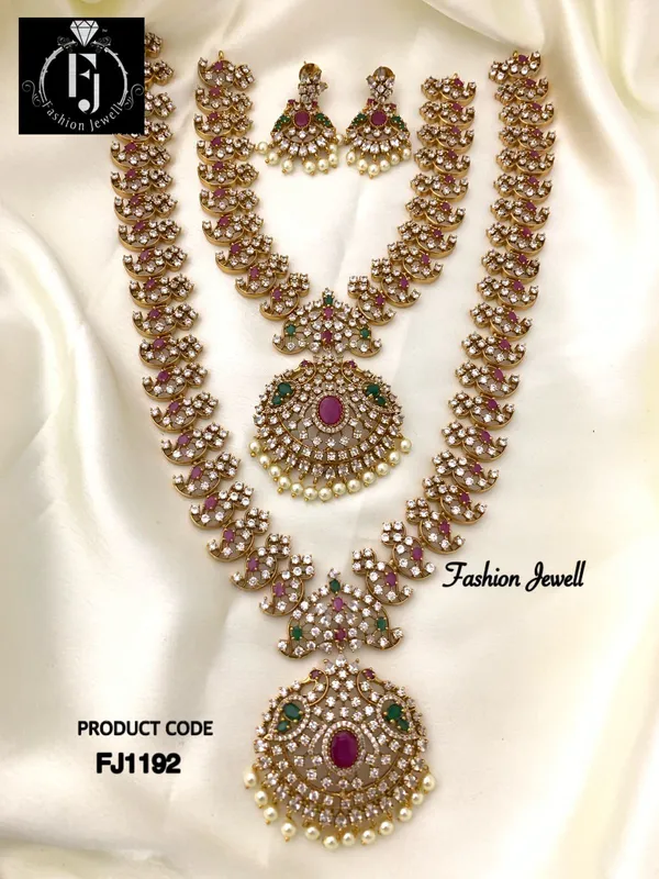 Panchi_Nakshatra_CZ_Short_&_Long_Necklace_Set