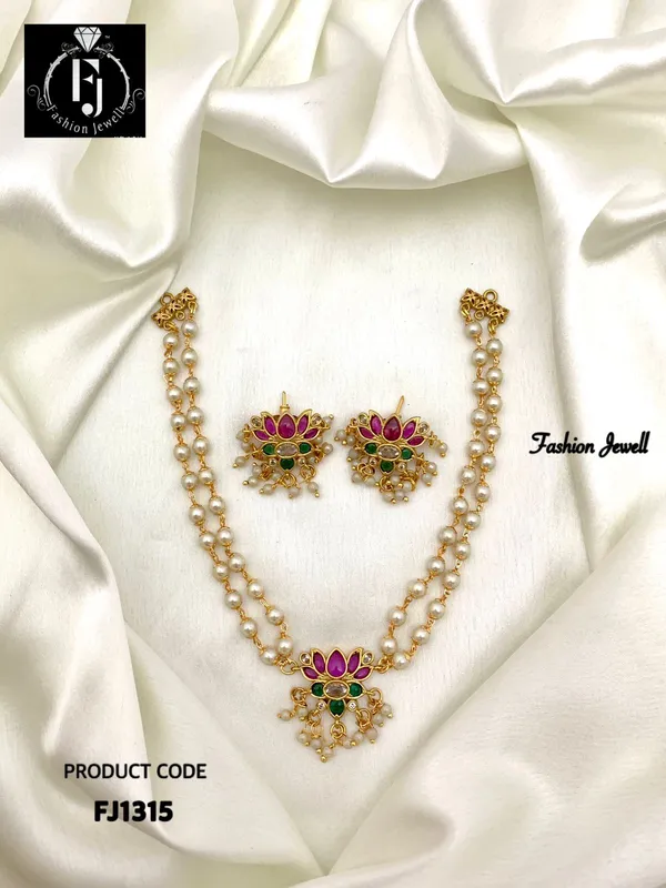 GIA_LOTUS_PEARL_CHOKER_WITH_EARRING