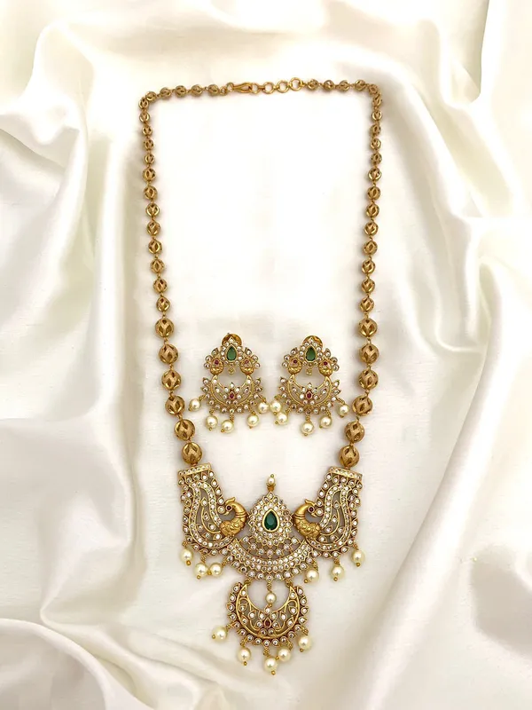 Dvivedi_Peacock_Motif_Antique_Mala_Set