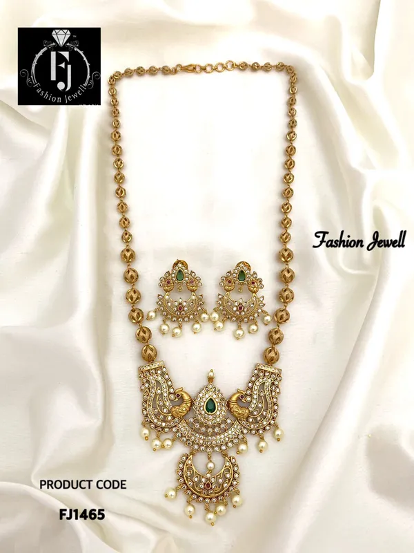 Dvivedi_Peacock_Motif_Antique_Mala_Set