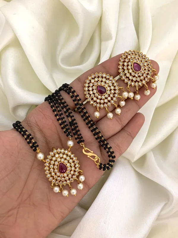 Ethnic_Ad_matte__Mangalsutra_with_Earring