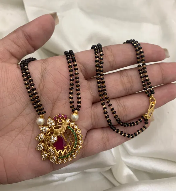 Latest_New_Peacock_design_Pendant_Mangalsutra