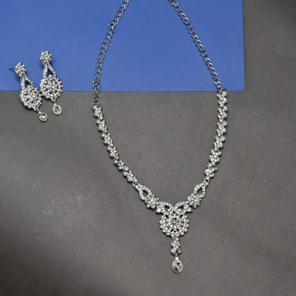 Stone_Studded_Necklace_Set_For_Women_|_Designer_Jewelry_Set_with_Earring_|_White