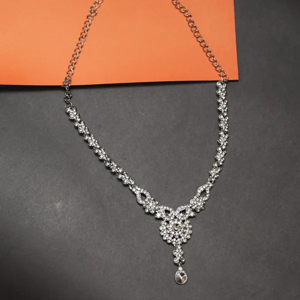 Stone_Studded_Necklace_Set_For_Women_|_Designer_Jewelry_Set_with_Earring_|_White