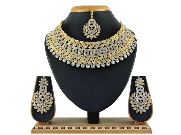 Stone_Studded_Necklace_Set_For_Women_|_Designer_Jewelry_Set_with_Earring_|_White