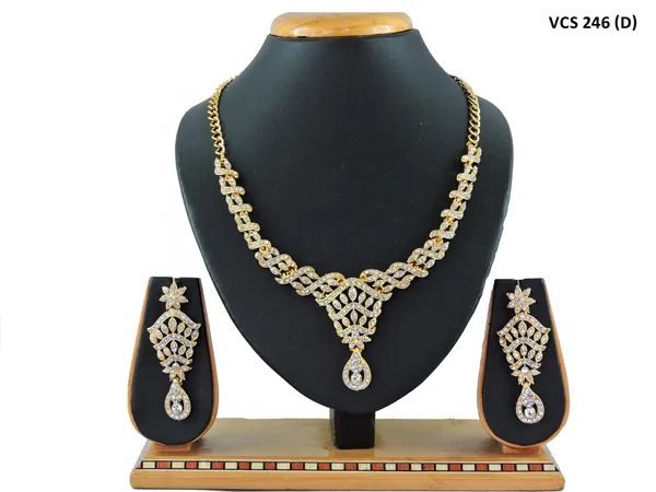 Stone_Studded_Necklace_Set_For_Women_|_Designer_Jewelry_Set_with_Earring_|_White