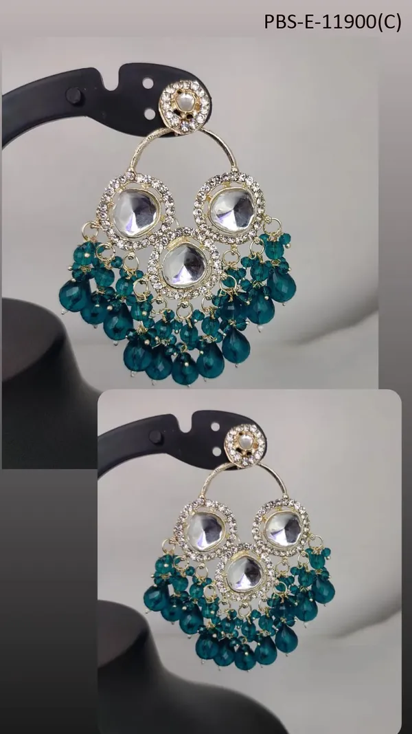 Gold_Plated_Kundan_and_Beads_Dangler_Earrings_for_Women__|_Bluish_Green