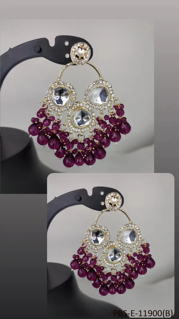 Gold_Plated_Kundan_and_Beads_Dangler_Earrings_for_Women__|_Purple
