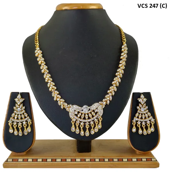 Stone_Studded_Necklace_Set_For_Women_|_Designer_Jewelry_Set_with_Earring_|_White