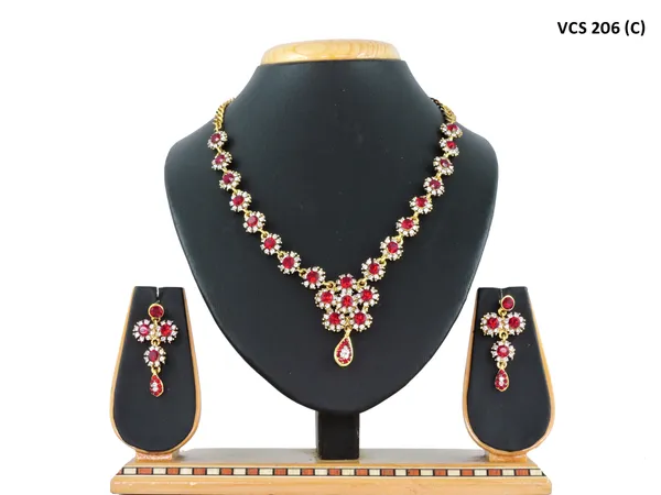 Alloy_Gold_Plated_Jewel_Set_|_Stone_Studded_Necklace_Set_For_Women_|_Red_and_Gold