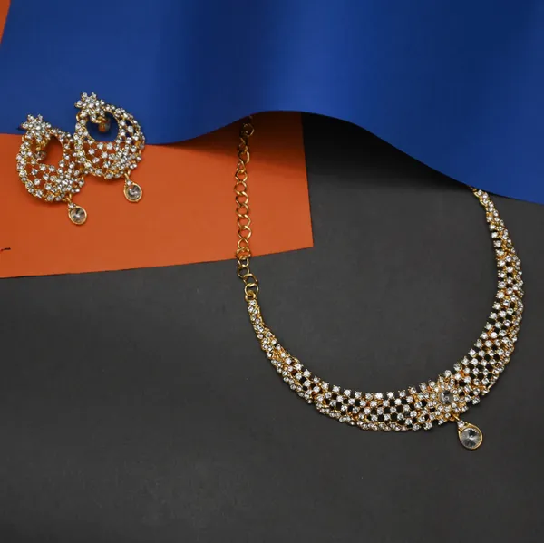Stone_Studded_Necklace_Set_For_Women_|_Designer_Jewelry_Set_with_Earring_|_White