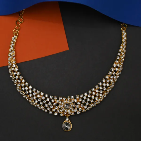 Stone_Studded_Necklace_Set_For_Women_|_Designer_Jewelry_Set_with_Earring_|_White