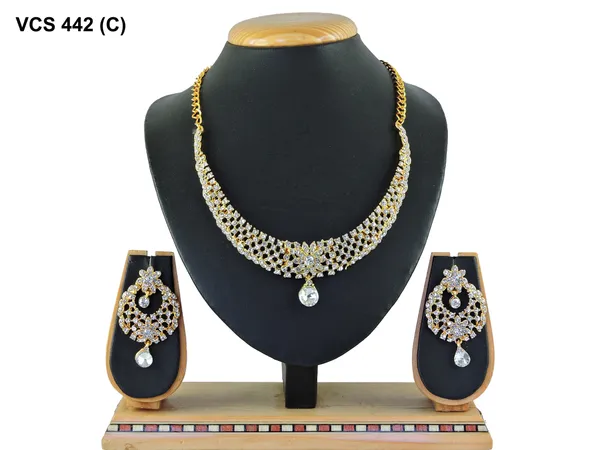 Stone_Studded_Necklace_Set_For_Women_|_Designer_Jewelry_Set_with_Earring_|_White