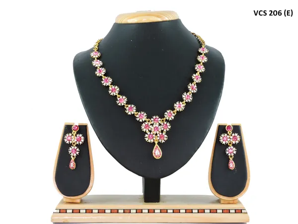 Stone_Studded_Necklace_Set_For_Women_|_Designer_Jewelry_Set_with_Earring_|_White_And_Pink