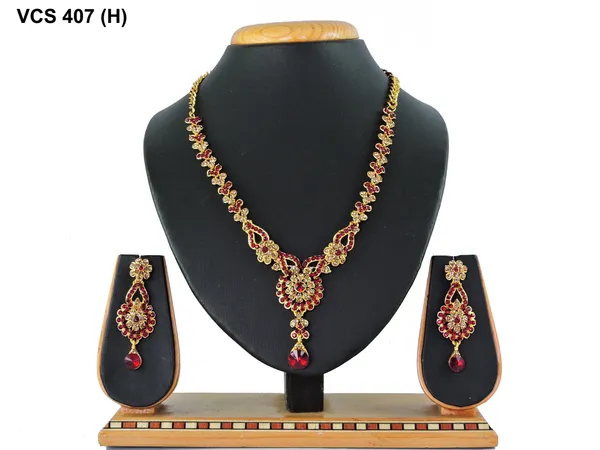 Alloy_Gold_Plated_Jewel_Set_|_Stone_Studded_Necklace_Set_For_Women_|_Red_and_Gold