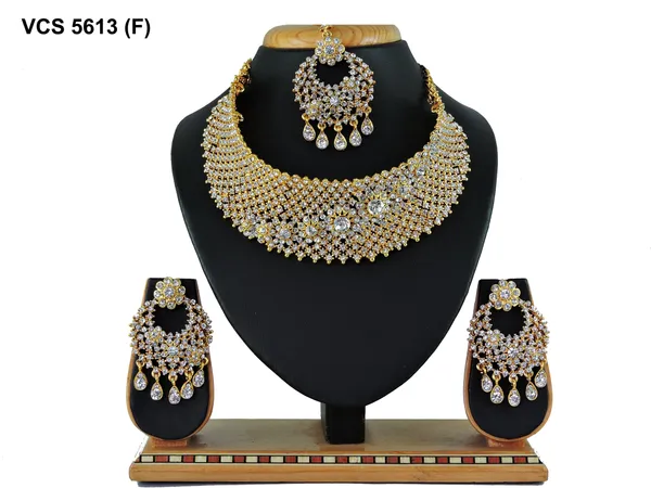 Stone_Studded_Necklace_Set_For_Women_|_Designer_Jewelry_Set_with_Earring_|_White
