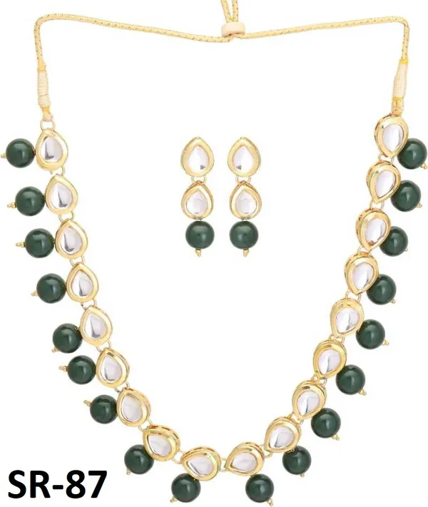 Single_Line_Kundan_Necklace_and_Earring_with_Meenakari_Work_for_Women__|_Green_and_Gold