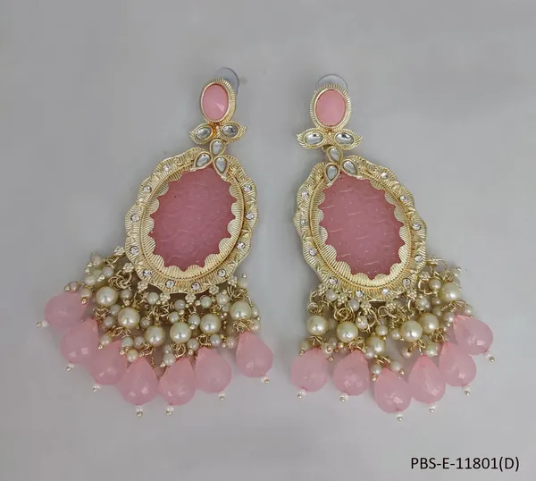 Gold_Plated_Kundan_and_Beads_Dangler_Earrings_for_Women__|_Light_Pink